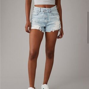 AE Strigid Denim Mom Short